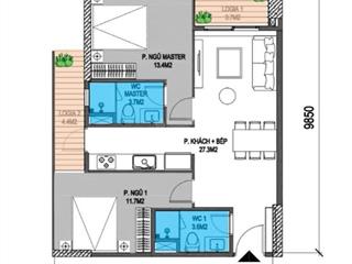 Bán căn 2pn, 73m2 tại chung cư the wisteria, nhổn, full nôi thất, sẵn sổ đỏ