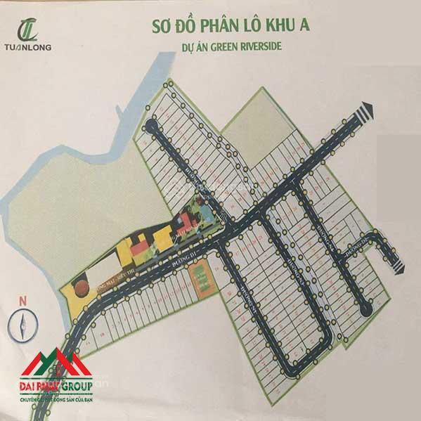 Bán đất 2 mặt tiền kdc green riverside, dự án ngay mặt tiền đường huỳnh tấn phát, giá 4,85t, 100 m2