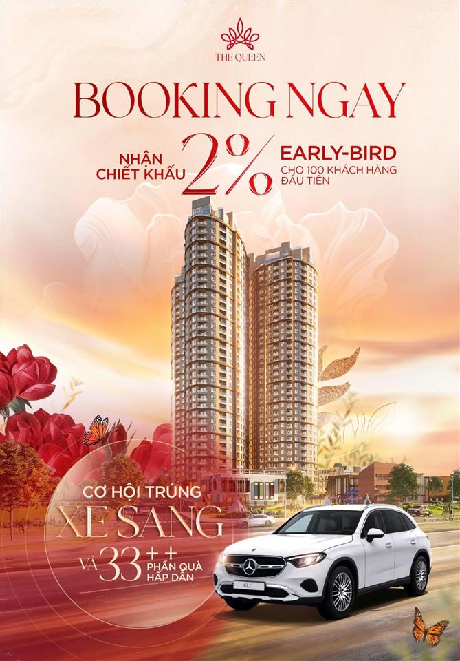 Quỹ căn độc quyền giai đoạn 2 chiết khấu 12%. giá chỉ từ 89tr/m2, bốc thăm may mắn nhận xe sang