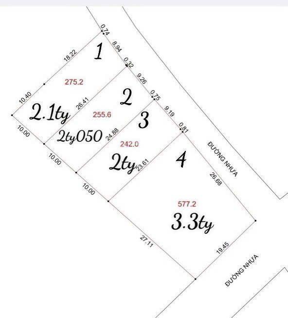 Bán đất tại thị trấn phước hải, 2.1 tỷ, 275m², mặt tiền 10m, pháp lý đầy đủ