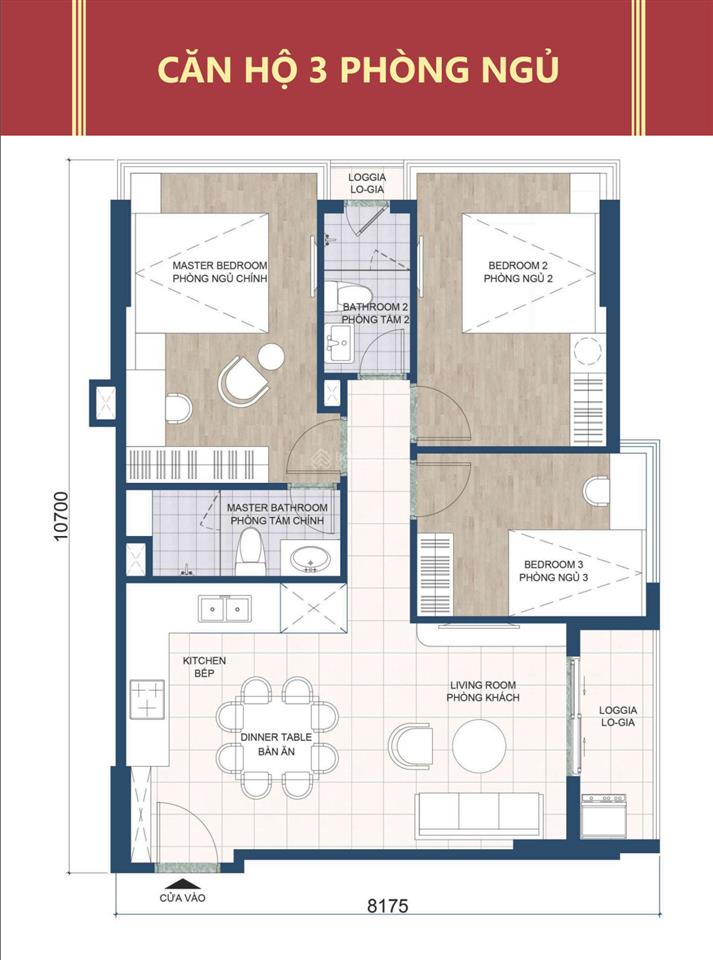 Bán căn hộ 3pn, 2wc, 96,7m2 tại thiên quân marina plaza, 3,5 tỷ vnd