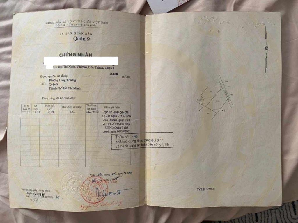 Chính chủ Bán quỹ đất dự án 8579m2 mặt tiền Trường Lưu, Long Trường Quận 9 200Tỷ