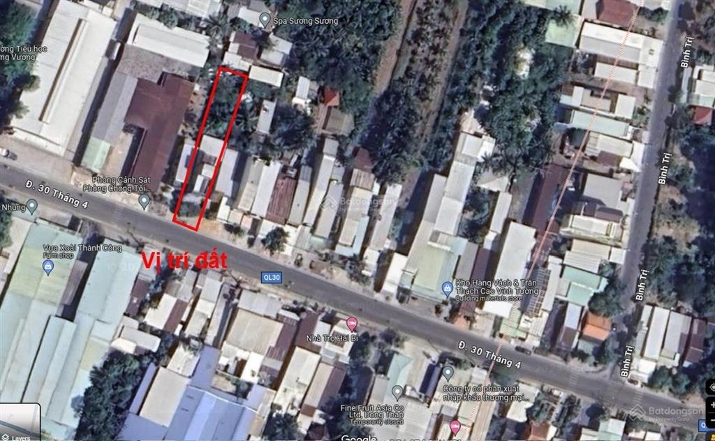 Bán đất và nhà mặt tiền quốc lộ 30 thành phố cao lãnh