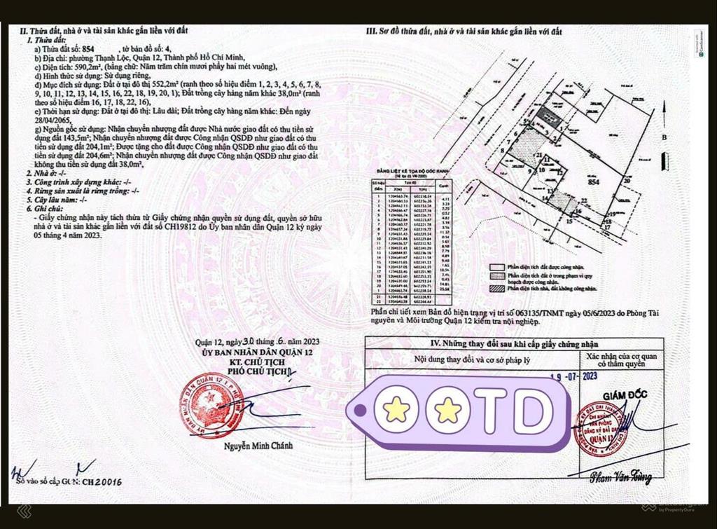 Bán đất sẵn xưởng đang cho thuê tại mặt đường hà huy giáp  quận 12  tp. hồ chí minh