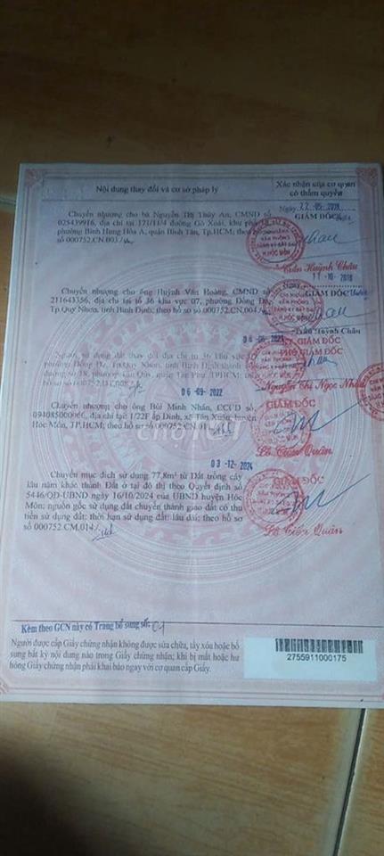 Bán đất shr ngay bênh viện hóc môn