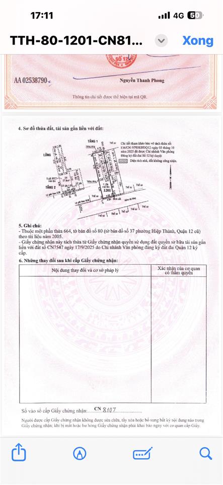 Bán đất 64,7m2 giá 4tỷ tại trần thị hè, hiệp thành, quận 12, hcm