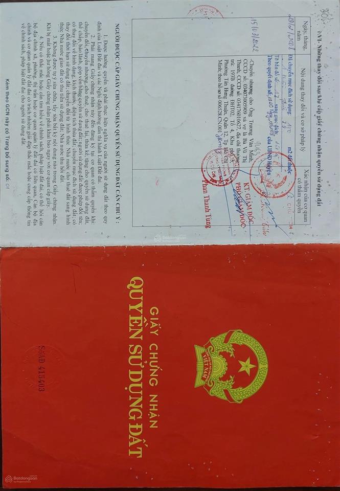 Bán gấp lô đất đẹp mặt tiền đường tỉnh lộ 15 vị trí xã an nhơn tây , huyện củ chi, tp. hcm
