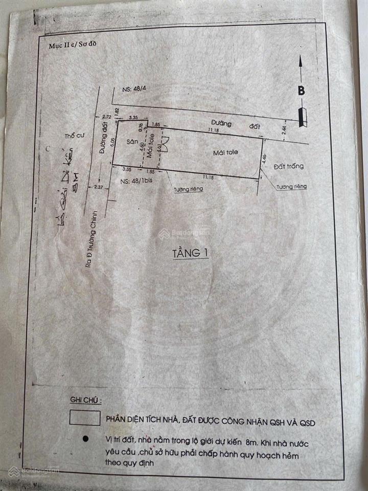 Nhà 1/ hẻm 3m thông đường đht5  phường đông hưng thuận, quận 12, dt 5 x 17m, 4,35 tỷ sổ hồng