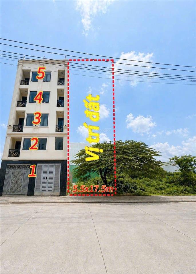 Bán đất hẻm 154 vườn lài gần sông vàm thuật, 5.5 x 19