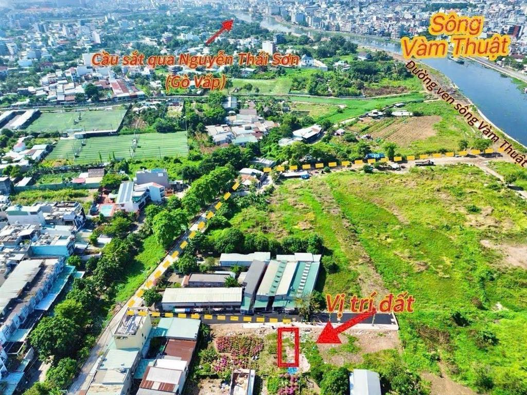 Lô đất hẻm 2/ đường ven sông vàm thuật, cách cầu sắt apđ 2km, 4 x 21