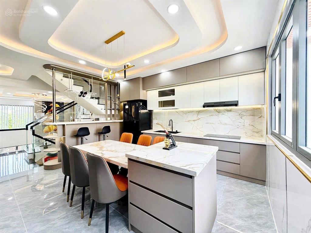 Kẹt tiền giảm sâu căn nhà xây mới 5 tầng full nội thất còn 6,6 tỷ thuộc p. an phú đông (mới) hcm
