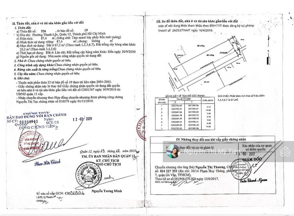 Thạnh lộc 12  25 tỷ sale 5,1 tỷ còn 19,9 tỷ  khu đất 1060m2 ngay trung tâm phường thạnh lộc