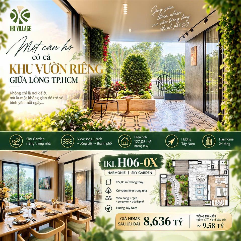 Iki village một căn hộ, một khu vườn riêng giữa lòng tp.hcm