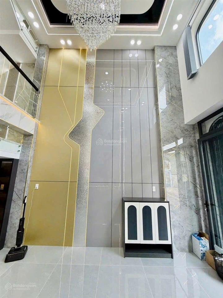 Bán nhà mới xây, khu vip, đường rộng ôtô, (4x14), trệt, 1lửng, 3 lầu, 4pn, thạnh xuân 24, quận 12