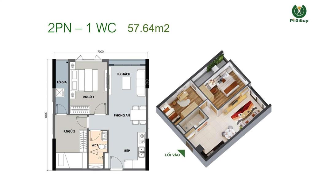 Cho thuê căn hộ picity high park, 9,5 triệu, 57m2, đầy đủ nội thất tại thạnh xuân, q12