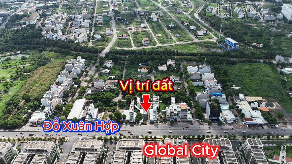 Đất mặt tiền đỗ xuân hợp đối diện global city  dt 5x25m  300tr/m2