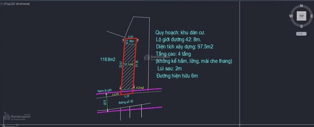Cần bán lô đất mt đường 42, phường bình trưng tây, q2 cũ tp. hcm