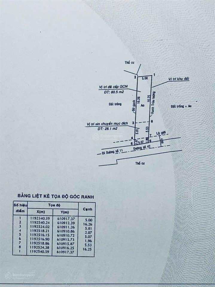 Cần bán lô đất mt đường 42, phường bình trưng tây, q2 cũ tp. hcm