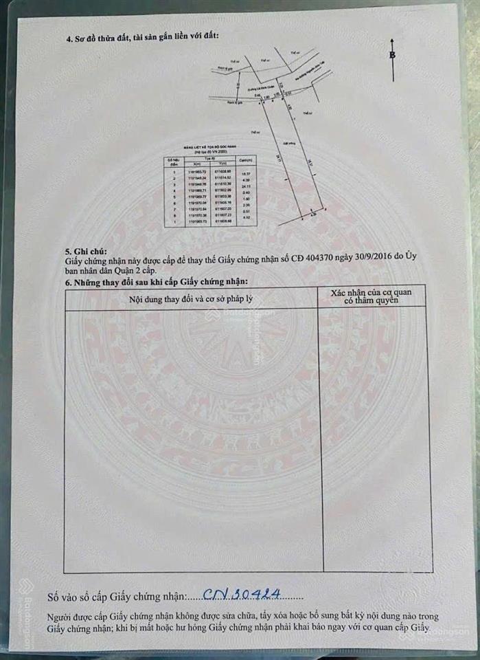 Chính chủ gửi bán lô đất mặt tiền đường lê đình quản phường cát lái q2 cũ tp hcm