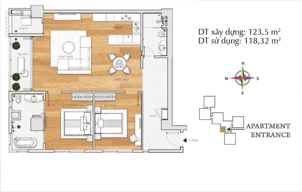 Bán căn hộ 2 phòng ngủ đảo kim cương quận 2, diện tích 125 m2, view sông sài gòn, quận 1