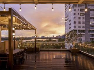 Bán căn hộ sân vườn 3 phòng ngủ đảo kim cương quận 2, view sông sài gòn, quận 1, xem pháo hoa