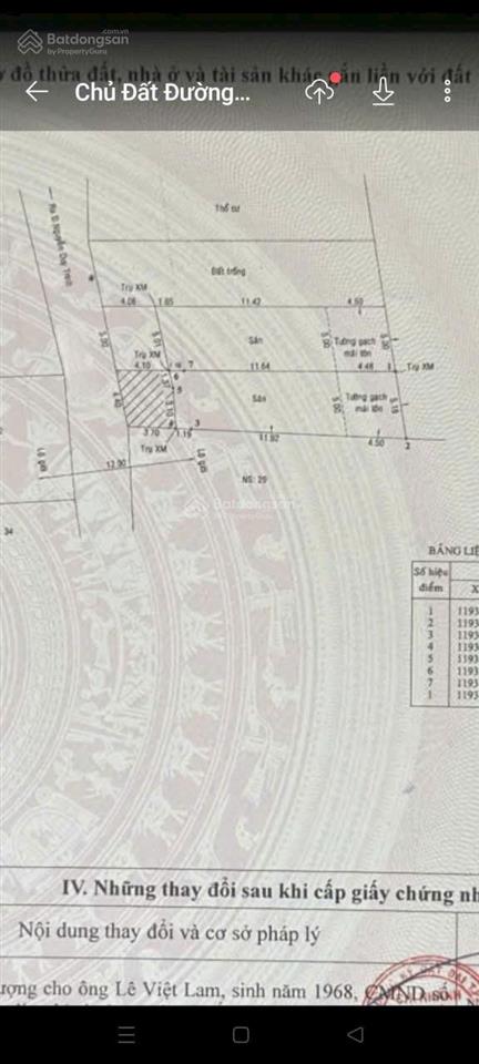 Cần bán nền đất mặt tiền đường số phường bình trưng tp hcm