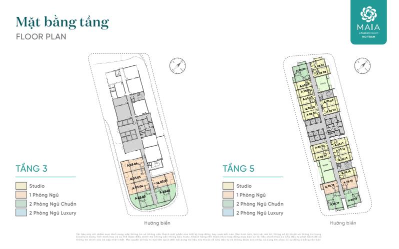 Căn hộ maia hồ tràm, diện tích 49m2, giá bán 3,5 tỷ