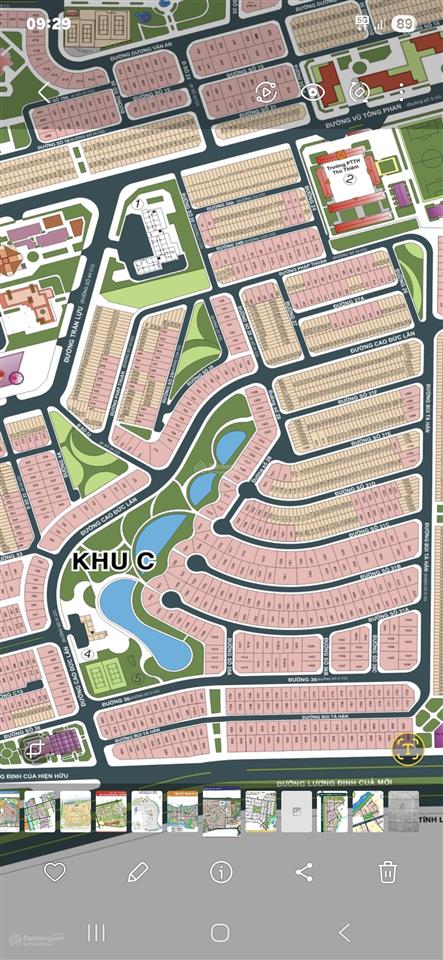 Bán đất mặt tiền công viên hồ sinh thái dt 10x20m cao đức lân. giá bán chỉ 230tr/m2