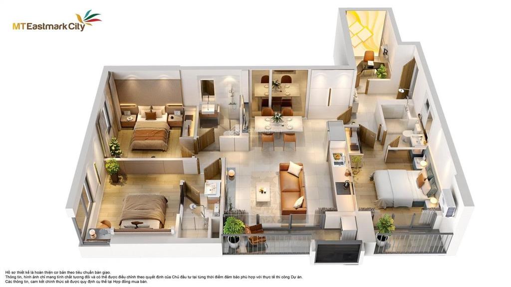Căn hộ 95m², 4pn3wc, 2 ban công view cực thoáng bán chỉ 4.8tỷ