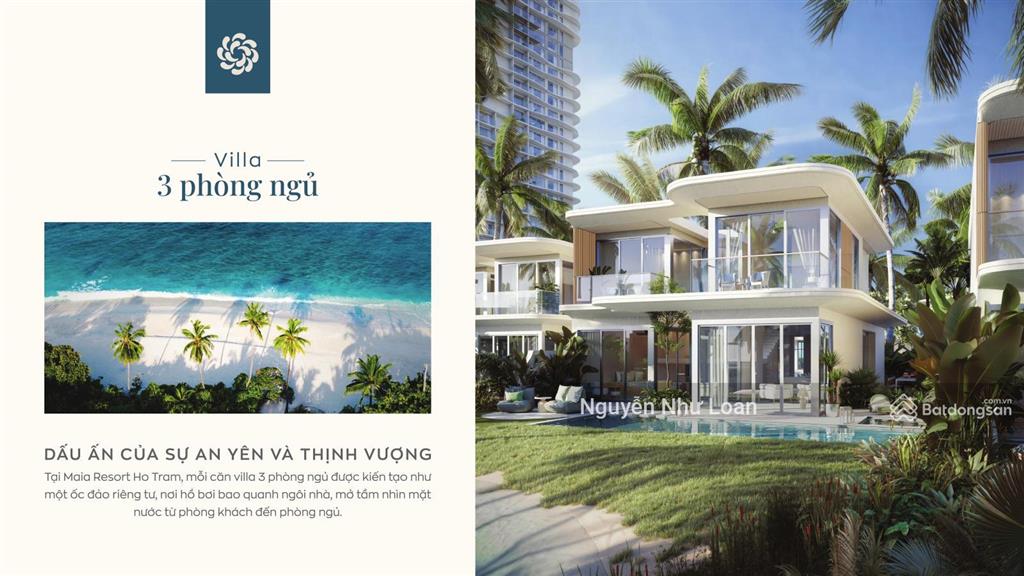 Biệt thự biển hồ tràm để ở/cho thuê  15tỷ8/250m2, giao nhà 2027, sổ hồng riêng, sân bay long thành