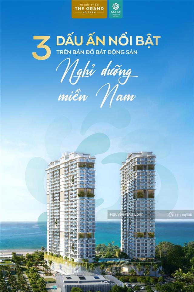Căn hộ maia ho tram hcm 2,344tỷ/căn 35m2 thanh toán 4 năm | kh để ở/tham gia cho thuê.giao nhà 2027