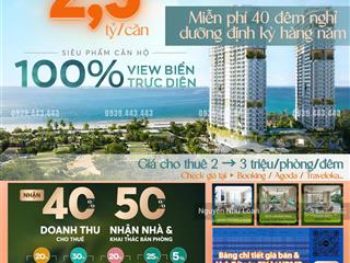 Căn hộ biển tại hcm  2,3 tỷ/căn thanh toán 4 năm | chủ sở hữu để ở/tham gia cho thuê.giao nhà 2027