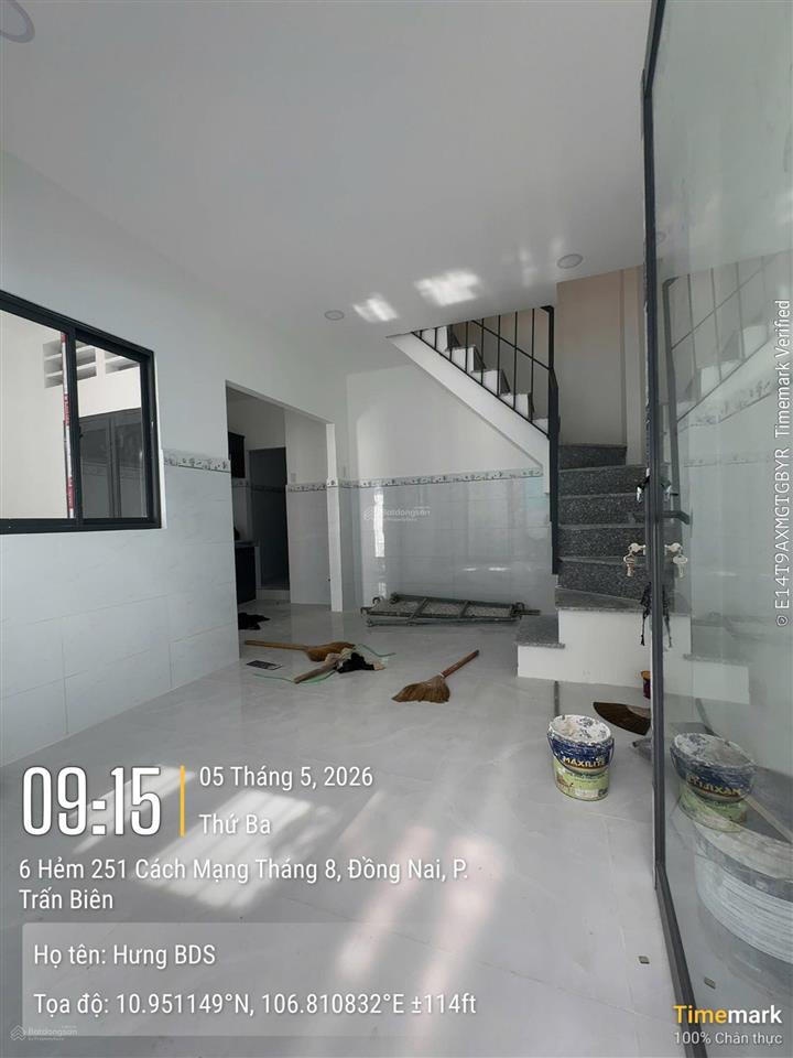 Bán nhà 1 trệt lầu gần bờ kè biên hoà (hoàn công) p.quang vinh 1ty680