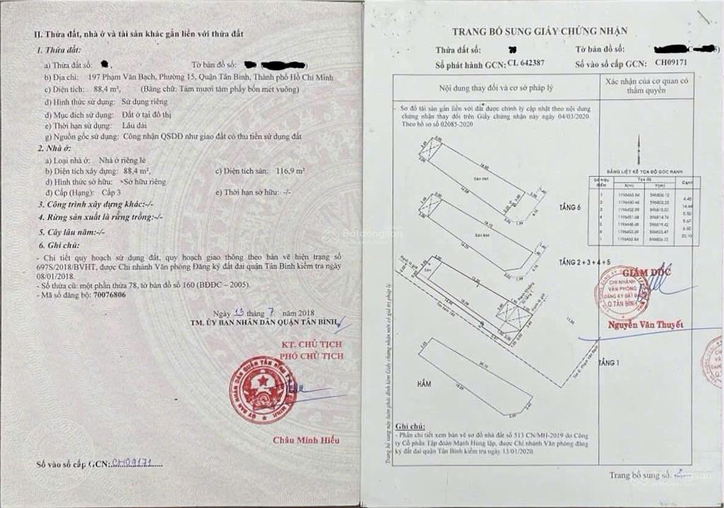 Cần bán gấp nhà tại phạm văn bạch, tân bình