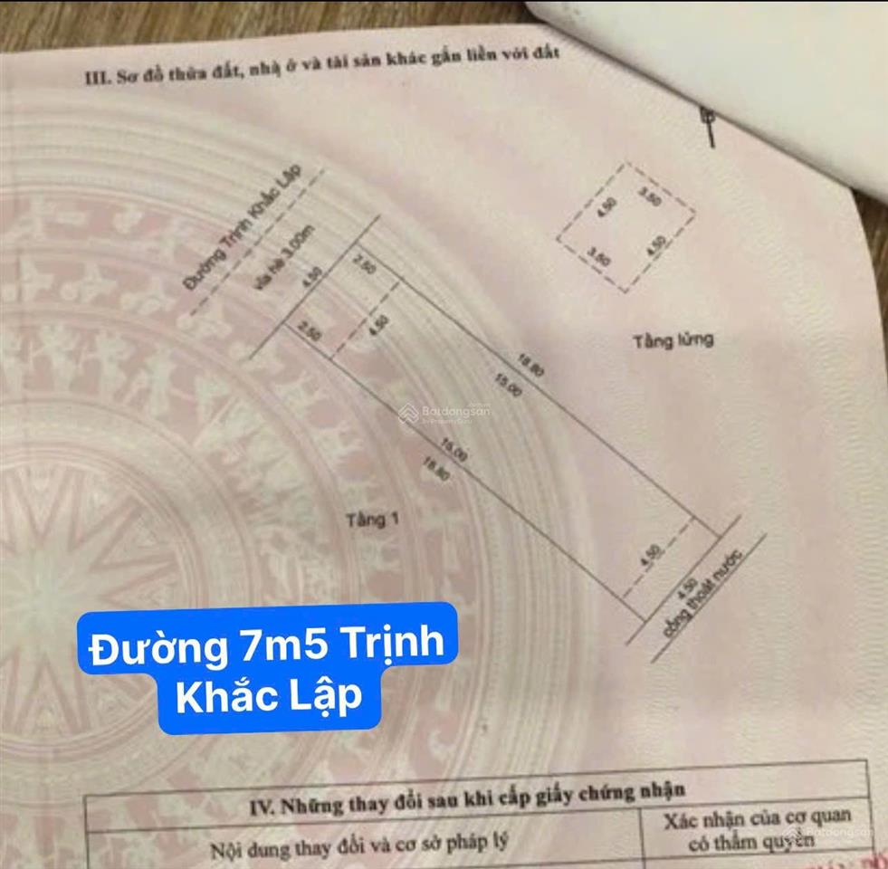 Bán đất tặng nhà cấp 4 đường 7m5 trịnh khắc lập gần biển nguyễn tất thành