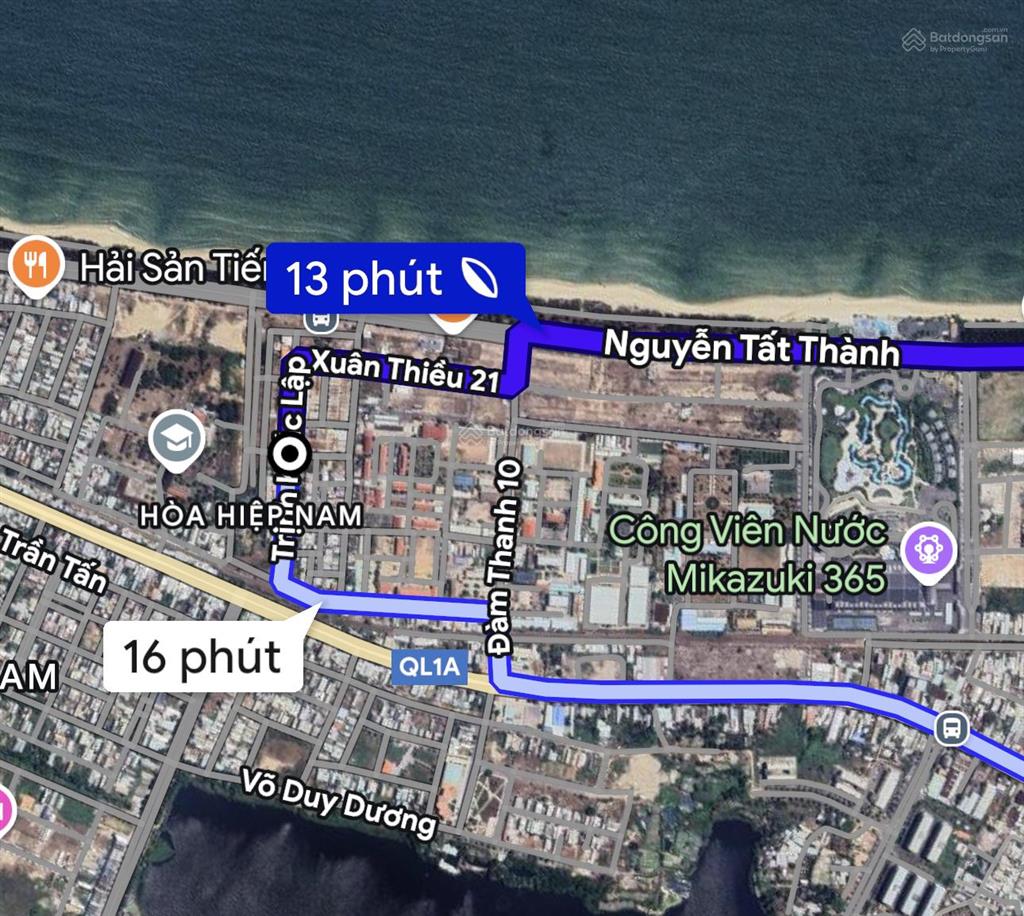 Bán đất tặng nhà cấp 4 đường 7m5 trịnh khắc lập gần biển nguyễn tất thành