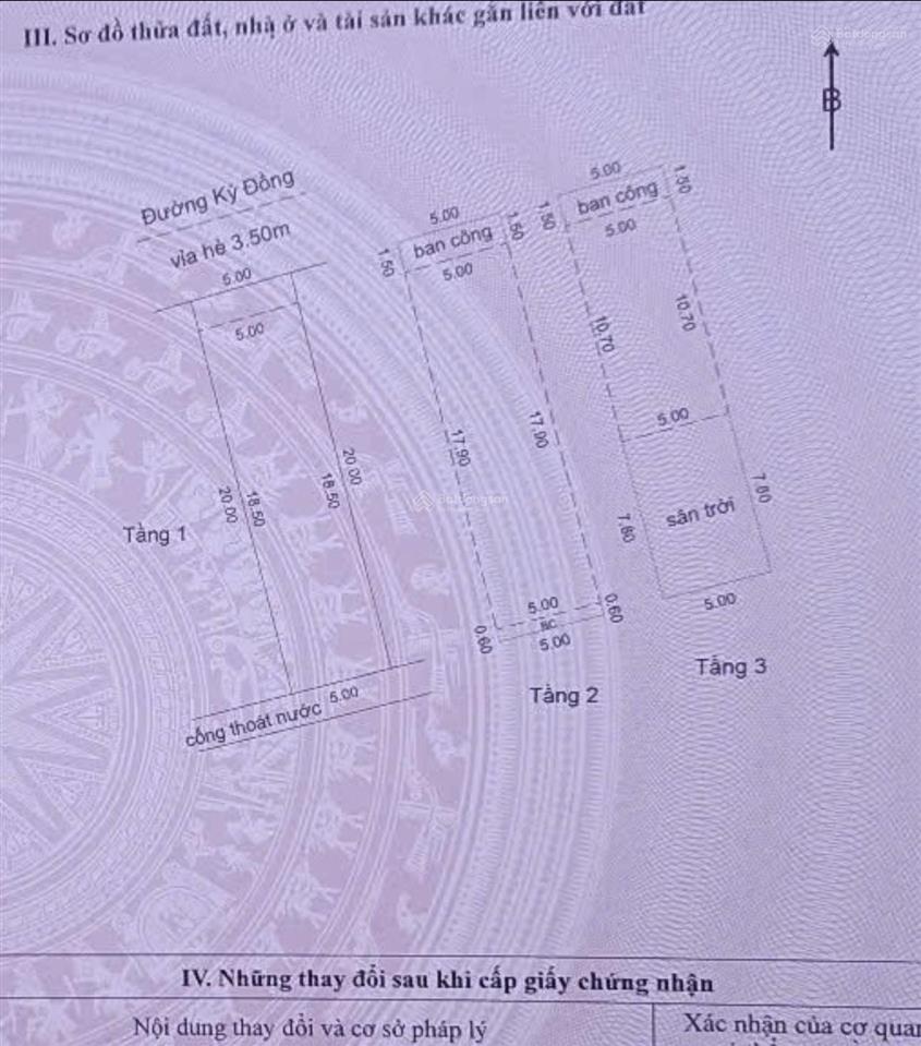 Nhà 3 tầng đường kỳ đồng , ngay chợ ,  diện tích 100m2 ngang 5m  za 10,x tỷ