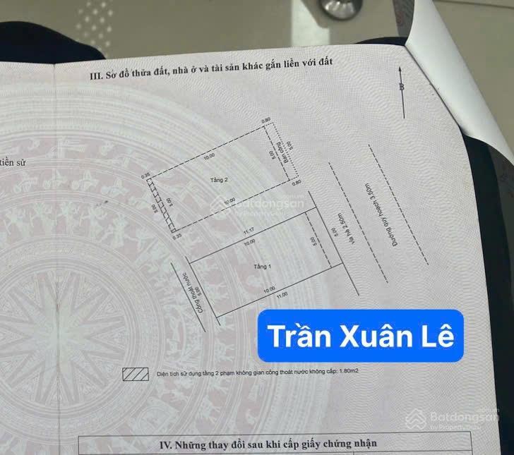 Nhà 2 tầng 2 mê đường nhánh trần xuân lê . thanh khê
 đường 3m7 vỉa hè 2m5