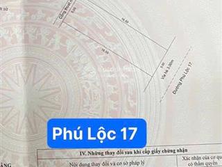 Đất đường 5m5 phú lộc 17 , hướng đông nam  diện tích 82m2 ngang 5m
 za 5.550