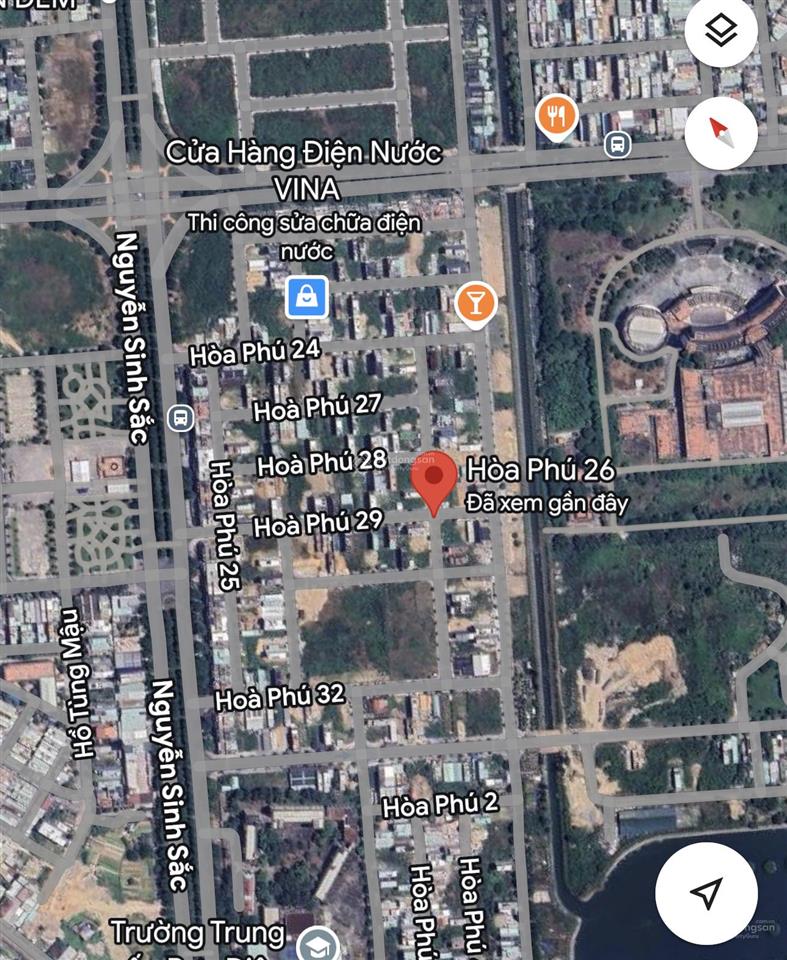 Cặp đất đường hoà phú 26, khu e kim long , gần trục 60 nguyễn sinh sắc trung tâm