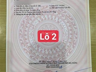 Đất kiệt oto tải k33/.. nam cao . gần chợ hoà khánh , kiệt thông tứ hướng  diện tích 114m2