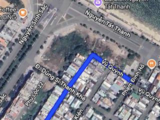 Góc 2 mt đường 7m5 dũng sĩ thanh khê và lê văn thịnh . cách biển nguyễn tất thành chỉ 100m