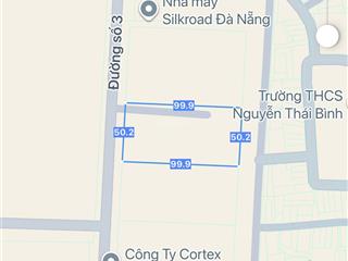 Đất khu công nghiệp , đường số 3 . liên chiểu đà nẵng . dt 5.000 ( 50x100m ) .