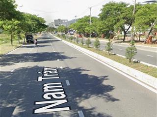 Lô góc 2 mặt tiền đường nam trân . hoà minh  diện tích 128m2 ngang 7m . hướng đông .