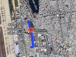 Đất mặt tiền đường man thiện . hải châu . sát sân bay , nguyễn văn linh . 54m2 ngang 4m5 .