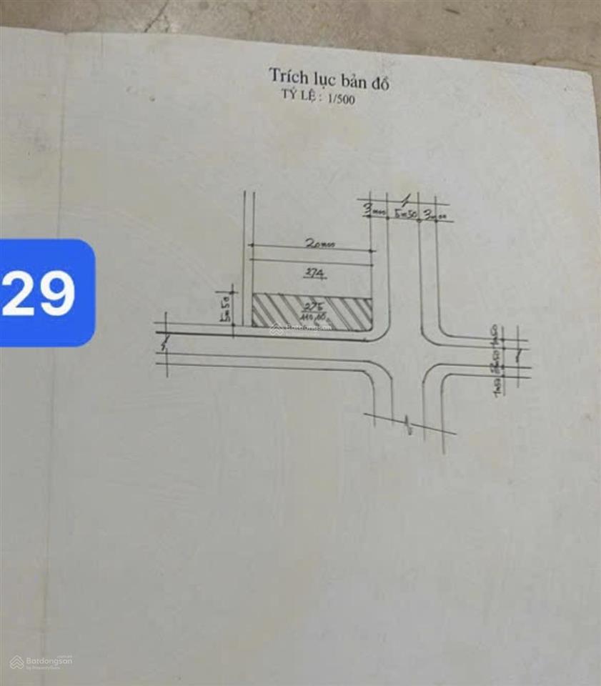 Lô góc 2 mt đường xuân thiều 29, song song nguyễn tất thành  diện tích 110m2, ngang 5m5