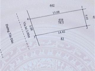 Đất mặt tiền tôn đản . hoà an
 diện tích đất 75 m2 . ngang 5m  khu đông dân cư, dân trí cao,