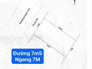 Đường 7m5 phú lộc 22 , gần biển nguyễn tất thành . dt 102m2 ngang 7m . gả nhanh 7,x tỏi