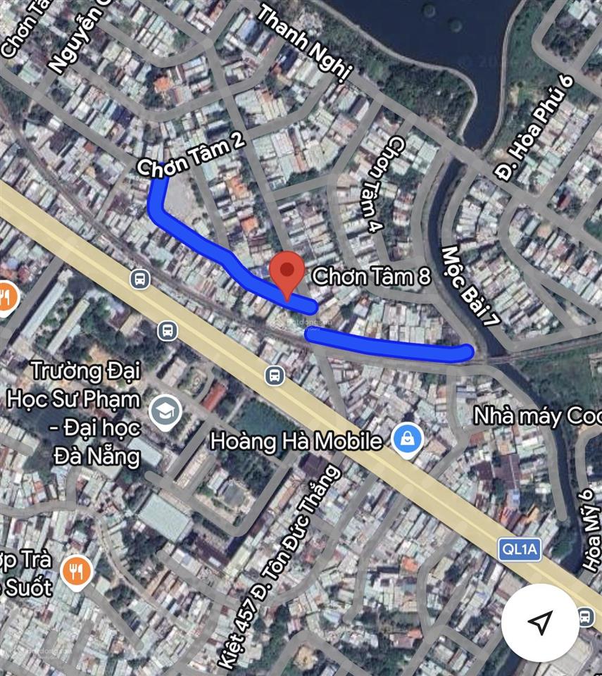 Dãy trọ 5 phòng mặt tiền chơn tâm 8 . hoà minh
 dt 91m2 ngang 5m . hướng nam