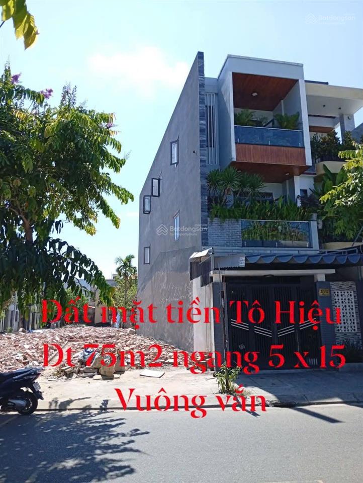Đất mặt tiền đường 7m5 tô hiệu. hòa minh. trục kinh doanh. dt 75m² ngang 5m. hướng tây nam